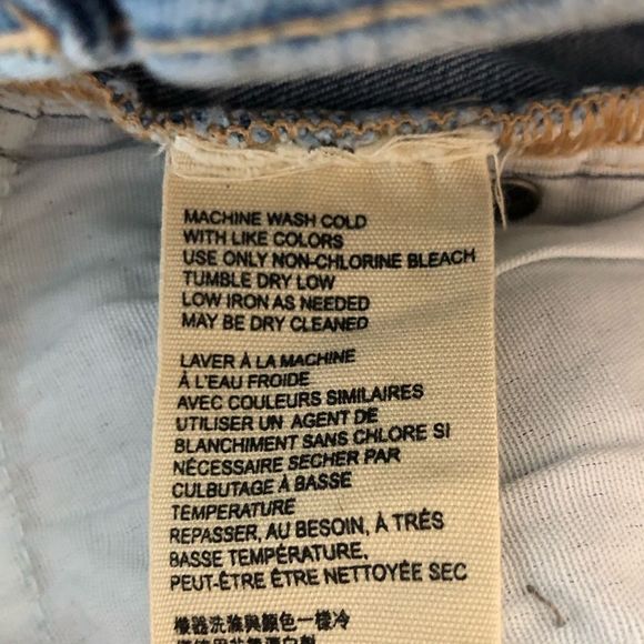 We the Free Great Heights Distressed Frayed In Sky Skinny Jeans Cropped size 26 - Picture 14 of 15